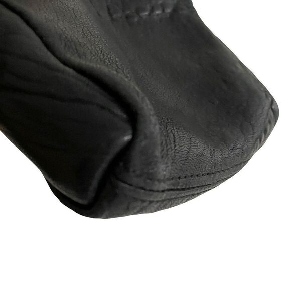 MAXON COLLECTION Italy Leather Wristlet Pouch Convertible Purse Black - Picture 12 of 16